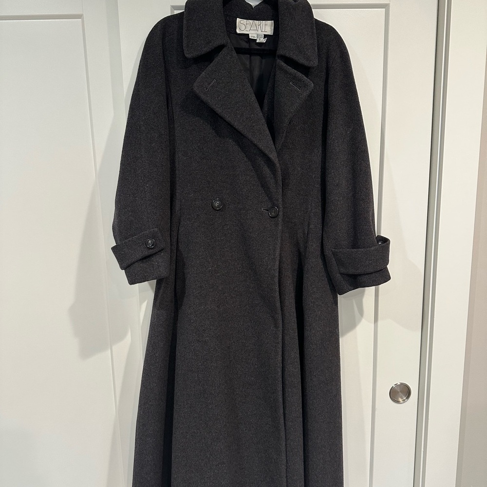 Dark Gray Double-Breasted Overcoat